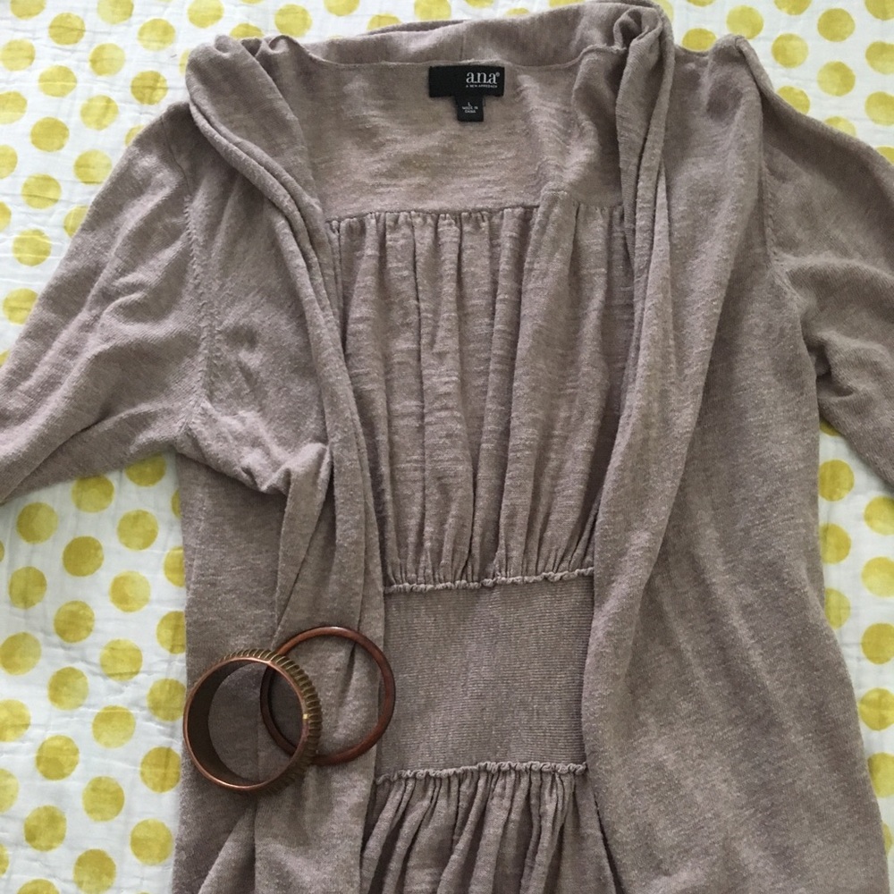 Tan short sleeved cardigan